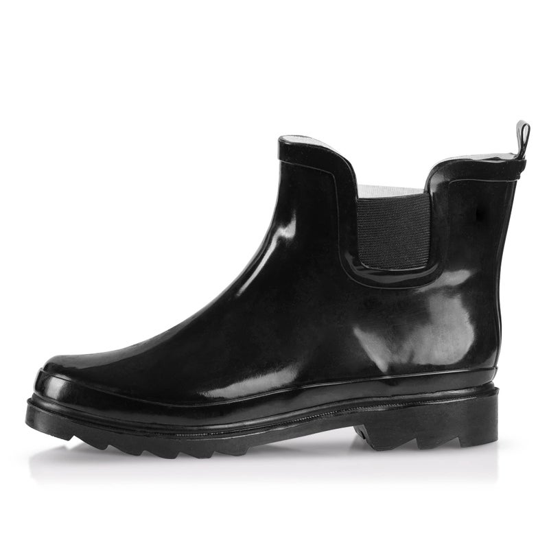 NORTY - Womens Ankle Rain Boots - Ladies Waterproof Winter Spring Garden Boot runs Â½ size large Black Size 9 - Image 1